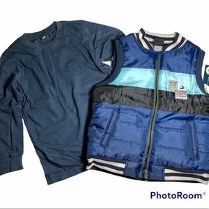 NWT 2pc Color Block Puffer Vest With Tee Size 5